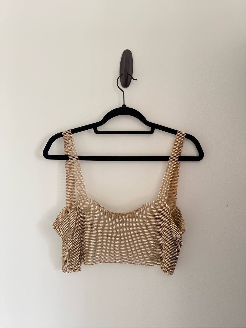 Urban Outfitters Gold Rhinestone Crop Top